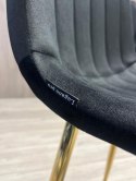 Krzesło tapicerowane AURORA VELVET BLACK GOLD