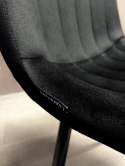 Krzesło tapicerowane AURORA VELVET BLACK