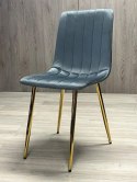 Krzesło tapicerowane AURORA VELVET DARK GREY GOLD