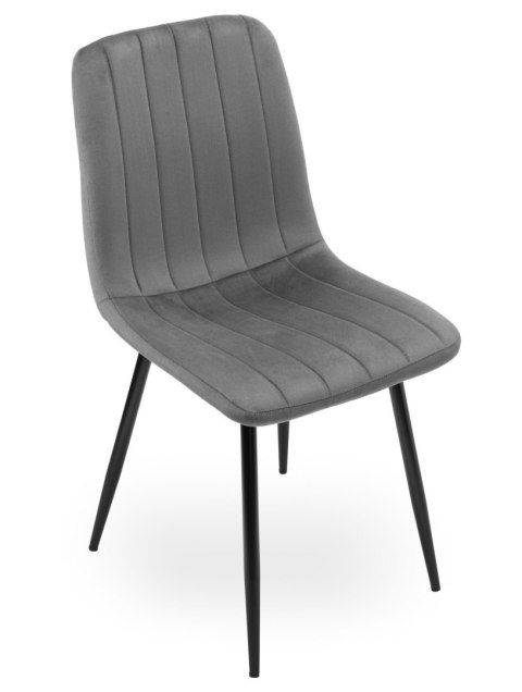 Krzesło tapicerowane AURORA VELVET DARK GREY