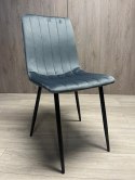Krzesło tapicerowane AURORA VELVET DARK GREY