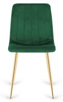 Krzesło tapicerowane AURORA VELVET GREEN GOLD
