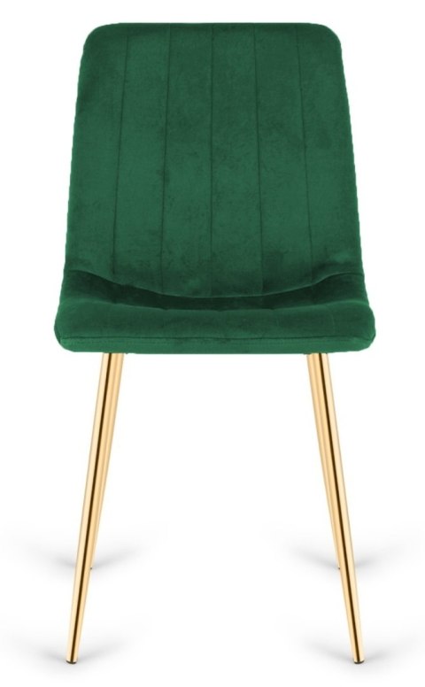 Krzesło tapicerowane AURORA VELVET GREEN GOLD
