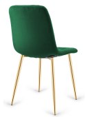 Krzesło tapicerowane AURORA VELVET GREEN GOLD