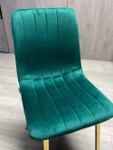 Krzesło tapicerowane AURORA VELVET GREEN GOLD
