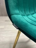Krzesło tapicerowane AURORA VELVET GREEN GOLD