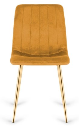 Krzesło tapicerowane AURORA VELVET HONEY GOLD