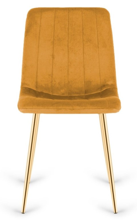 Krzesło tapicerowane AURORA VELVET HONEY GOLD