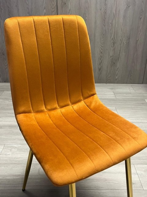 Krzesło tapicerowane AURORA VELVET HONEY GOLD