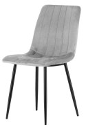 Krzesło tapicerowane AURORA VELVET LIGHT GREY
