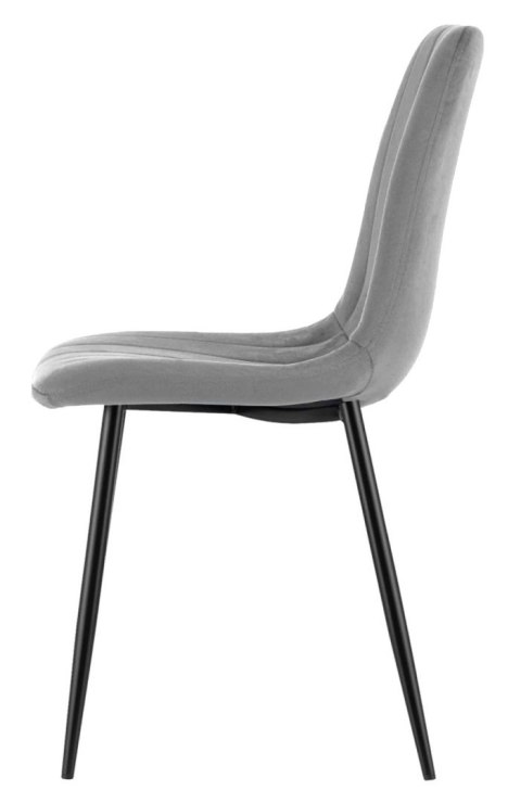 Krzesło tapicerowane AURORA VELVET LIGHT GREY