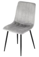 Krzesło tapicerowane AURORA VELVET LIGHT GREY