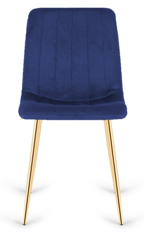 Krzesło tapicerowane AURORA VELVET NAVY BLUE GOLD