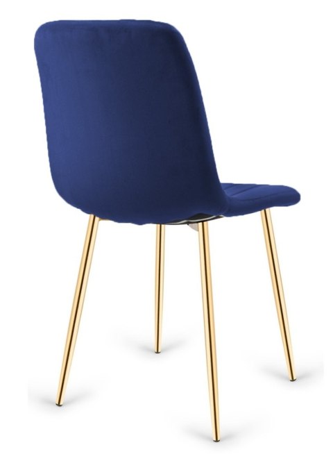 Krzesło tapicerowane AURORA VELVET NAVY BLUE GOLD