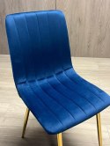 Krzesło tapicerowane AURORA VELVET NAVY BLUE GOLD