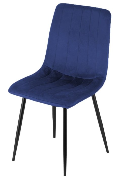 Krzesło tapicerowane AURORA VELVET NAVY BLUE