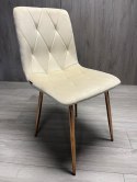 Krzesło tapicerowane BORGO VELVET BEIGE ROSE GOLD