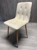 Krzesło tapicerowane BORGO VELVET BEIGE ROSE GOLD