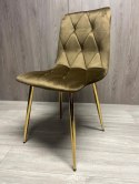 Krzesło tapicerowane BORGO VELVET BROWN GOLD