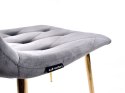 Krzesło tapicerowane BORGO VELVET DARK GREY GOLD