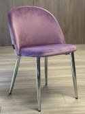 Krzesło tapicerowane GLORIA VIOLET VELVET SILVER
