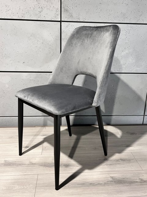 Krzesło tapicerowane GOTI GREY VELVET II GATUNEK