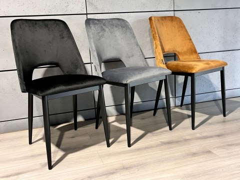 Krzesło tapicerowane GOTI GREY VELVET II GATUNEK