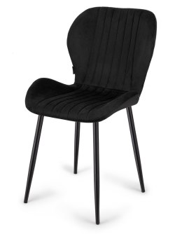 Krzesło tapicerowane MONTI VELVET BLACK
