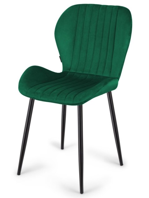 Krzesło tapicerowane MONTI VELVET GREEN