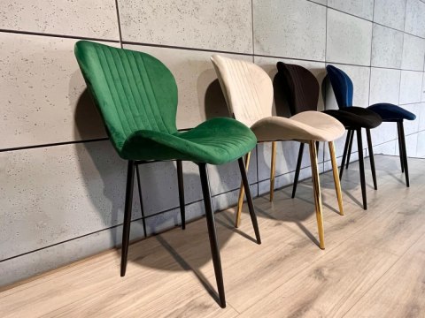 Krzesło tapicerowane MONTI VELVET GREEN