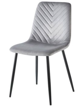 Krzesło tapicerowane TRIO VELVET GREY OUTLET