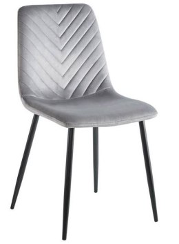 Krzesło tapicerowane TRIO VELVET GREY OUTLET