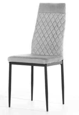 Krzesło tapicerowane VALVA CARO VELVET GREY