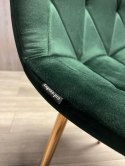 Krzesło tapicerowane BORGO VELVET GREEN FOREST ROSE GOLD