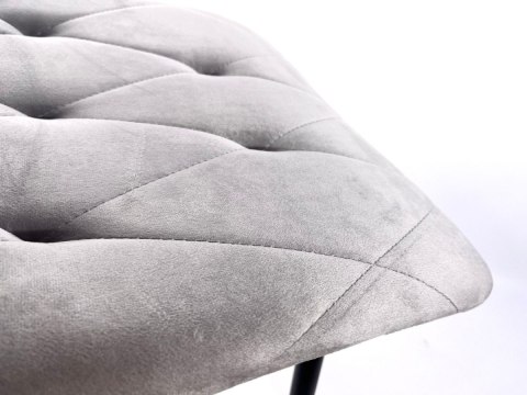 Krzesło tapicerowane BORGO VELVET LIGHT GREY ROSE GOLD