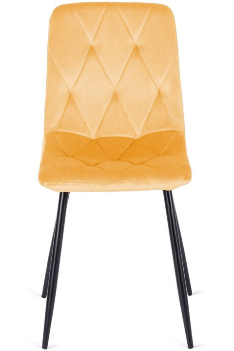 Krzesło tapicerowane BORGO VELVET MUSTARD
