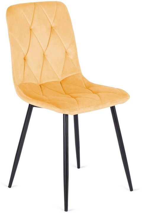 Krzesło tapicerowane BORGO VELVET MUSTARD