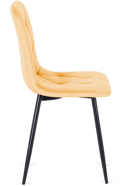 Krzesło tapicerowane BORGO VELVET MUSTARD