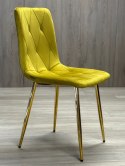 Krzesło tapicerowane BORGO VELVET OLIVE GOLD