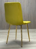 Krzesło tapicerowane BORGO VELVET OLIVE GOLD