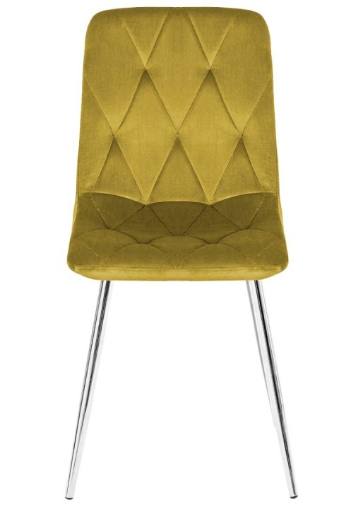 Krzesło tapicerowane BORGO VELVET OLIVE SILVER