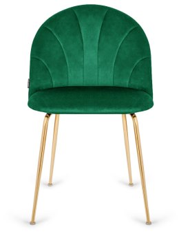 Krzesło tapicerowane CAMILA GREEN VELVET GOLD