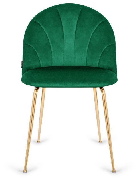 Krzesło tapicerowane CAMILA GREEN VELVET GOLD