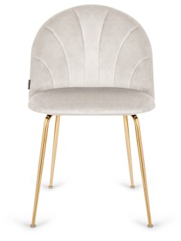 Krzesło tapicerowane CAMILA GREY VELVET GOLD