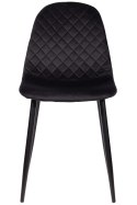 Krzesło tapicerowane CARO VELVET BLACK II GATUNEK