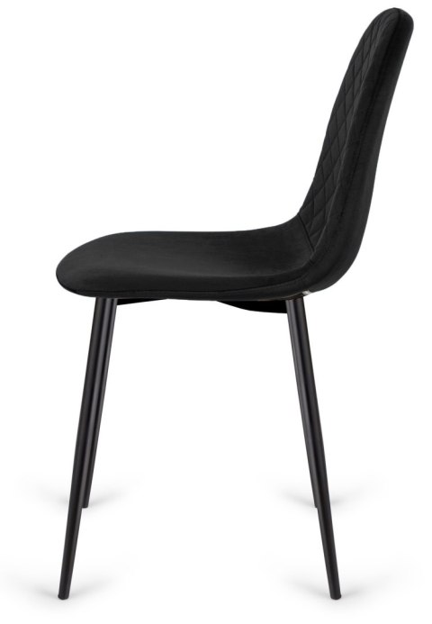 Krzesło tapicerowane CARO VELVET BLACK II GATUNEK