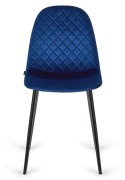 Krzesło tapicerowane CARO VELVET BLUE II GATUNEK