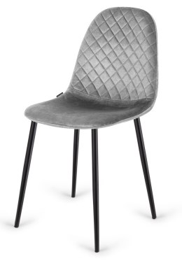 Krzesło tapicerowane CARO VELVET GREY II GATUNEK