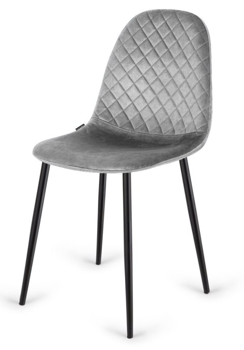 Krzesło tapicerowane CARO VELVET GREY II GATUNEK