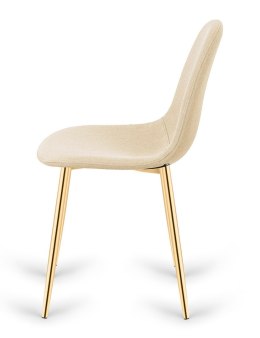 Krzesło tapicerowane GIULIA CREAM FABRIC GOLD